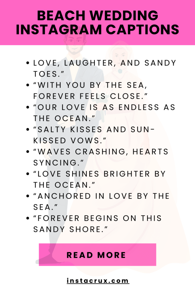 Beach Wedding Instagram Captions