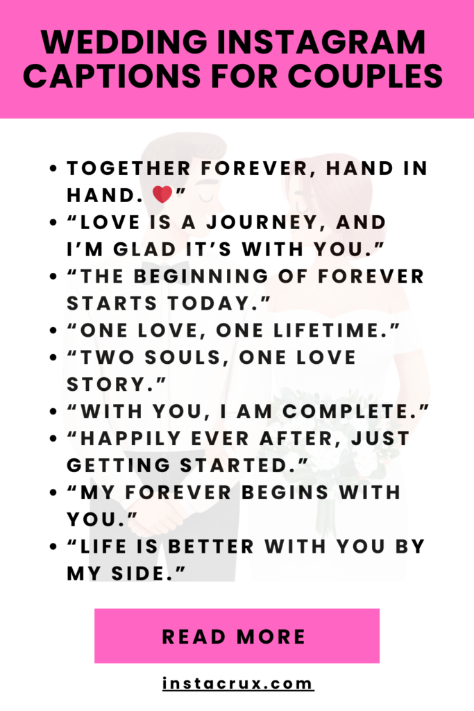 Wedding Instagram Captions For Couples
