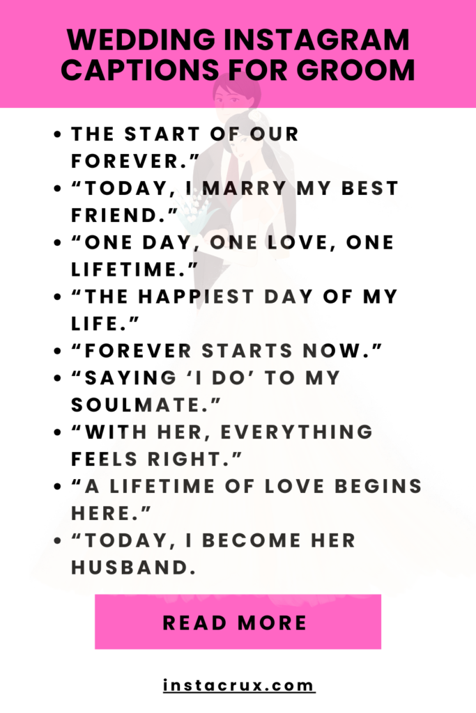 Wedding Instagram Captions For Groom