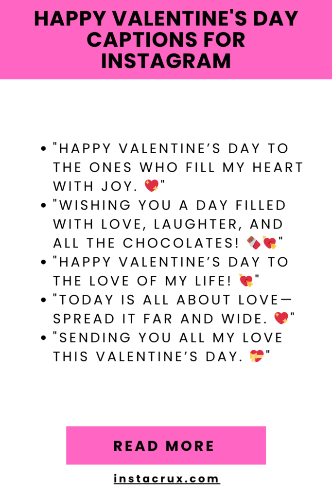 Happy Valentine's Day Captions For Instagram