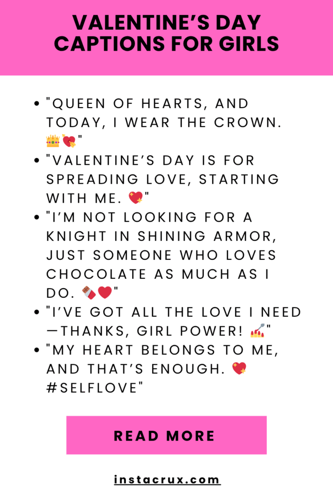 Valentine’s Day Captions For Girls