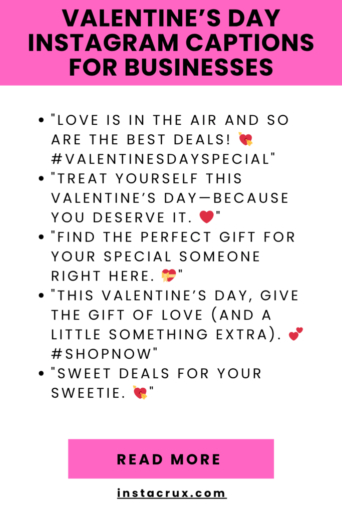 Valentine’s Day Instagram Captions For Businesses