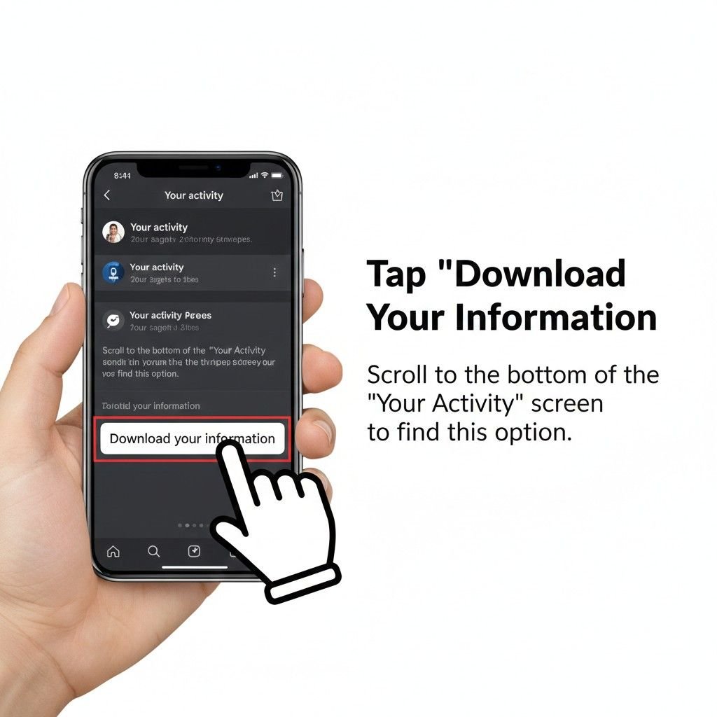 Tap "Download Your Information"