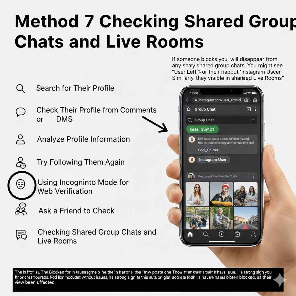 Method 7: Checking Shared Group Chats and Live Rooms