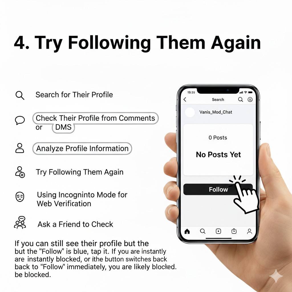 4. Try Following Them Again
