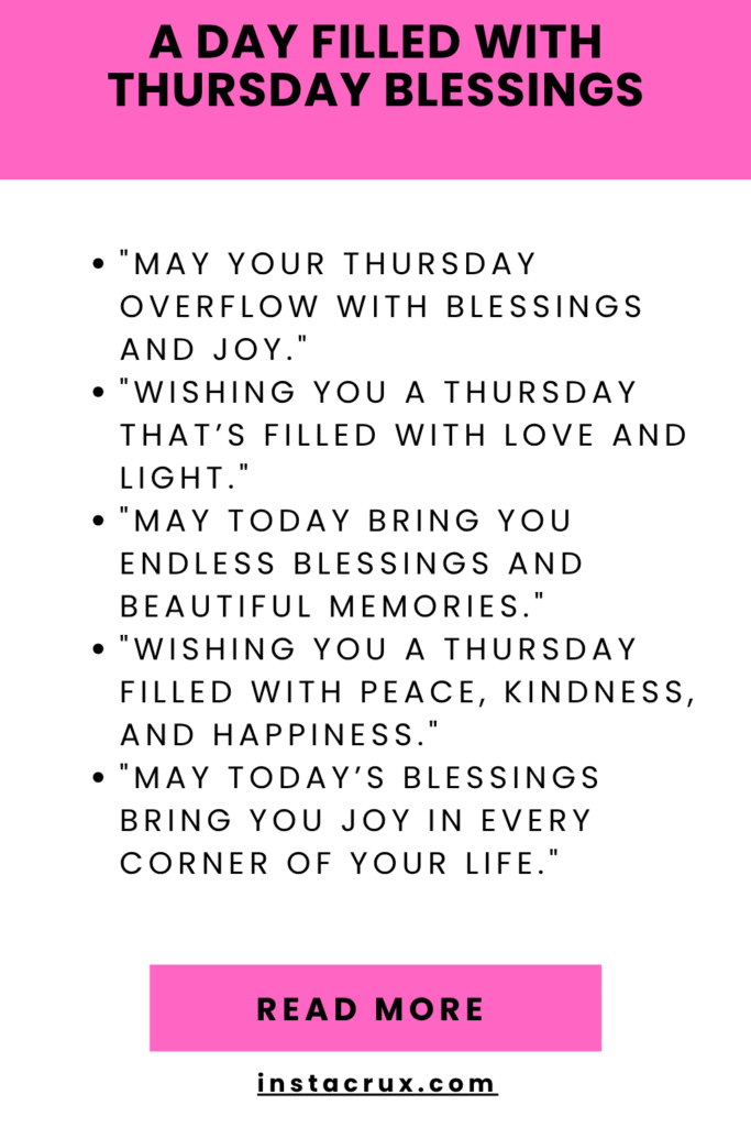A Day Filled With Thursday Blessings
