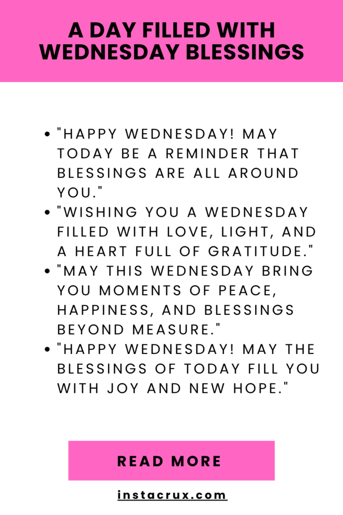 A Day Filled With Wednesday Blessings