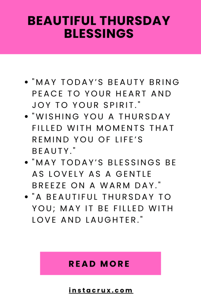 Beautiful Thursday Blessings