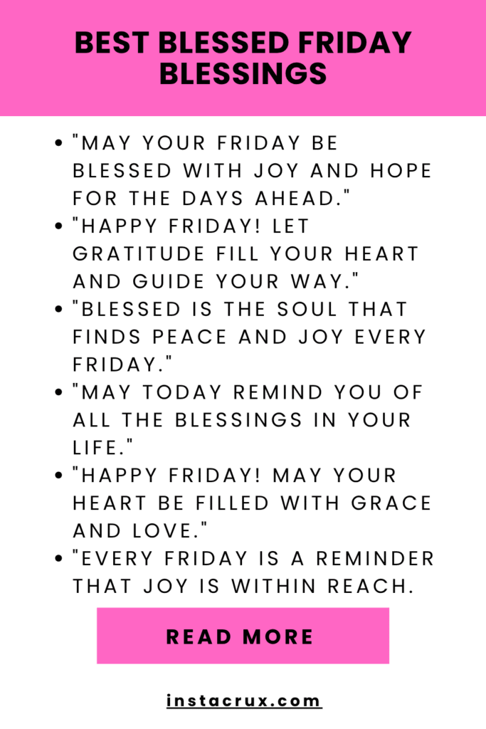 Best Blessed Friday Blessings