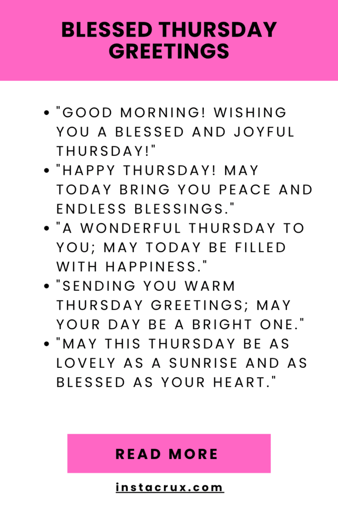 Blessed Thursday Greetings