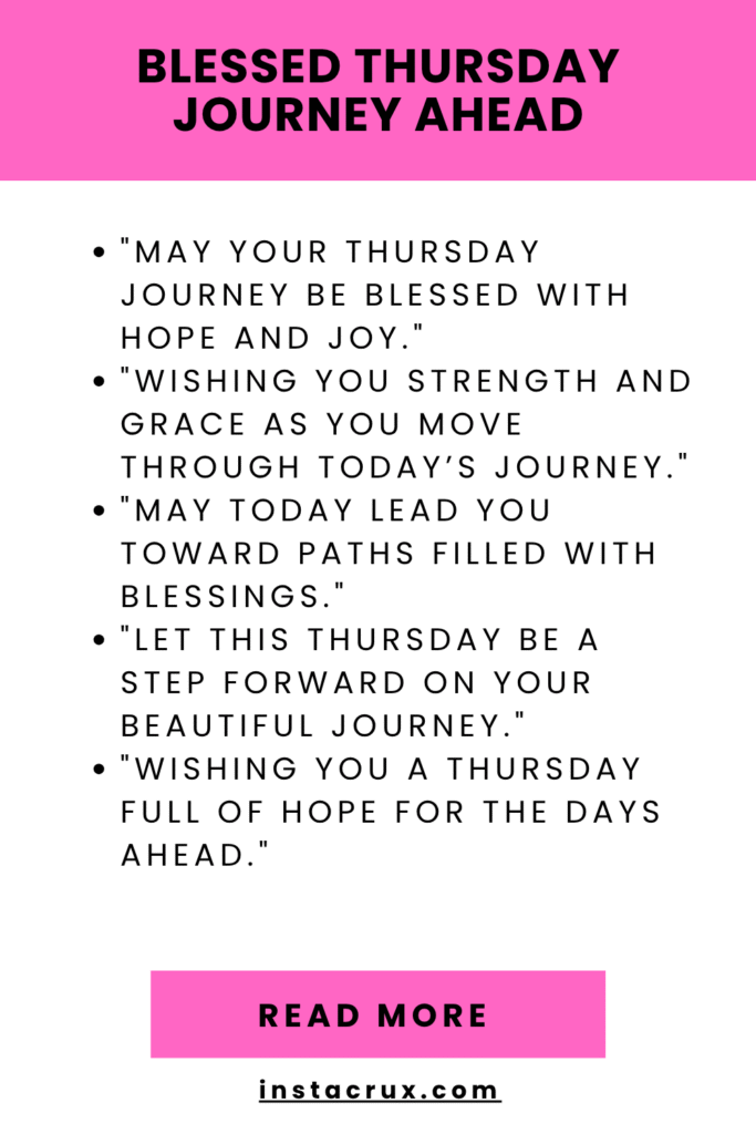 Blessed Thursday Journey Ahead