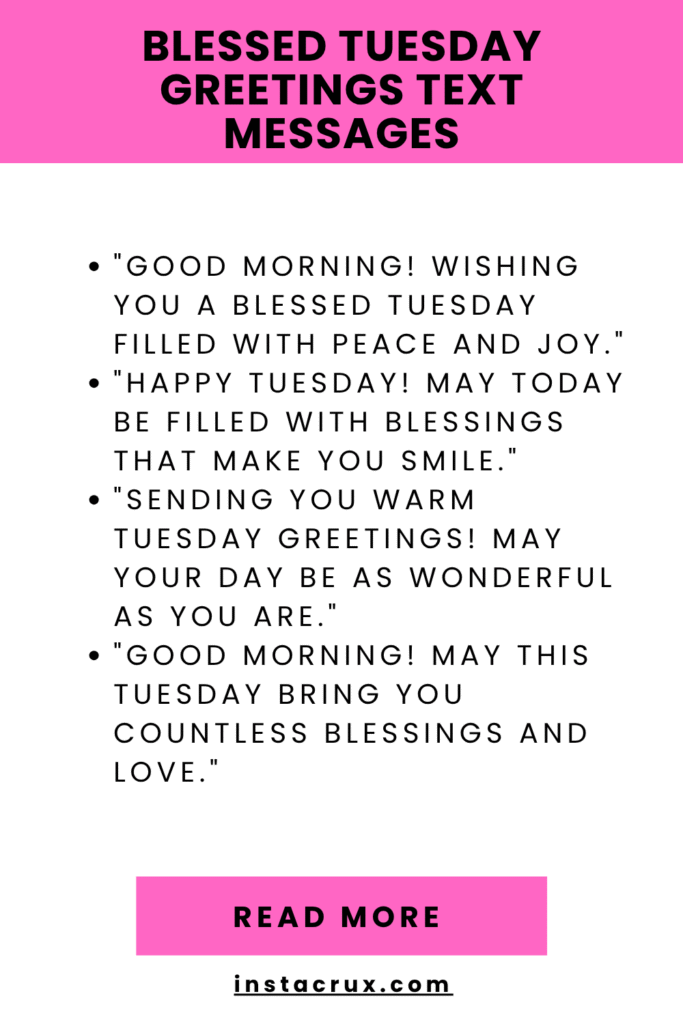 Blessed Tuesday Greetings Text Messages