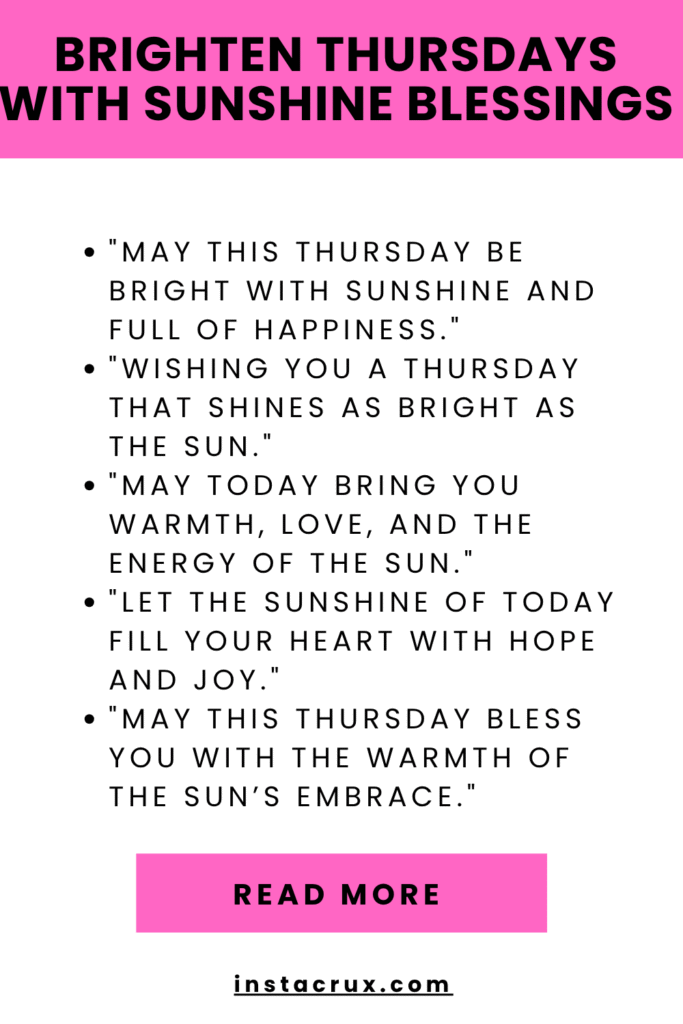 Brighten Thursdays With Sunshine Blessings
