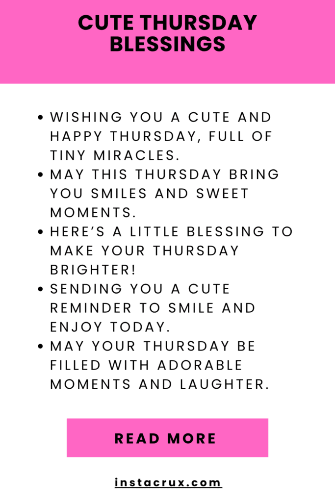 Cute Thursday Blessings