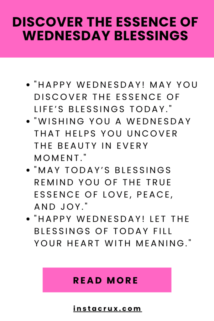 Discover The Essence Of Wednesday Blessings