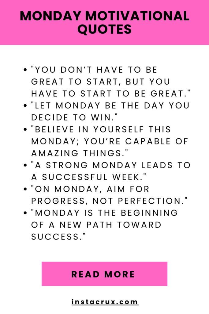 Monday Motivational Quotes