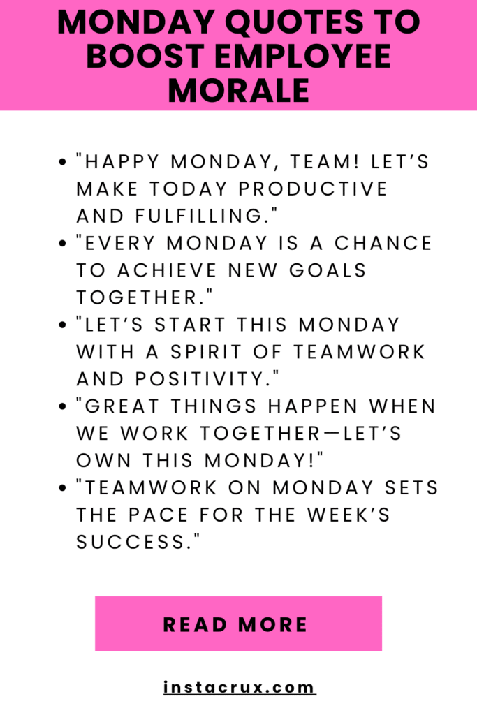 Monday Quotes To Boost Employee Morale
