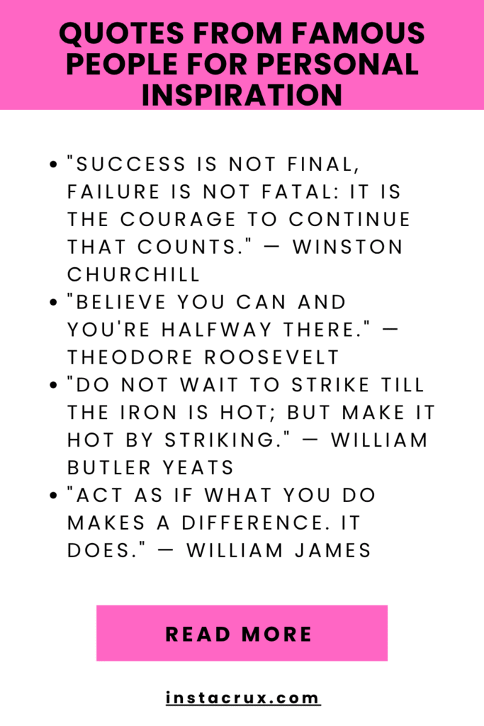 Quotes from famous people for personal inspiration