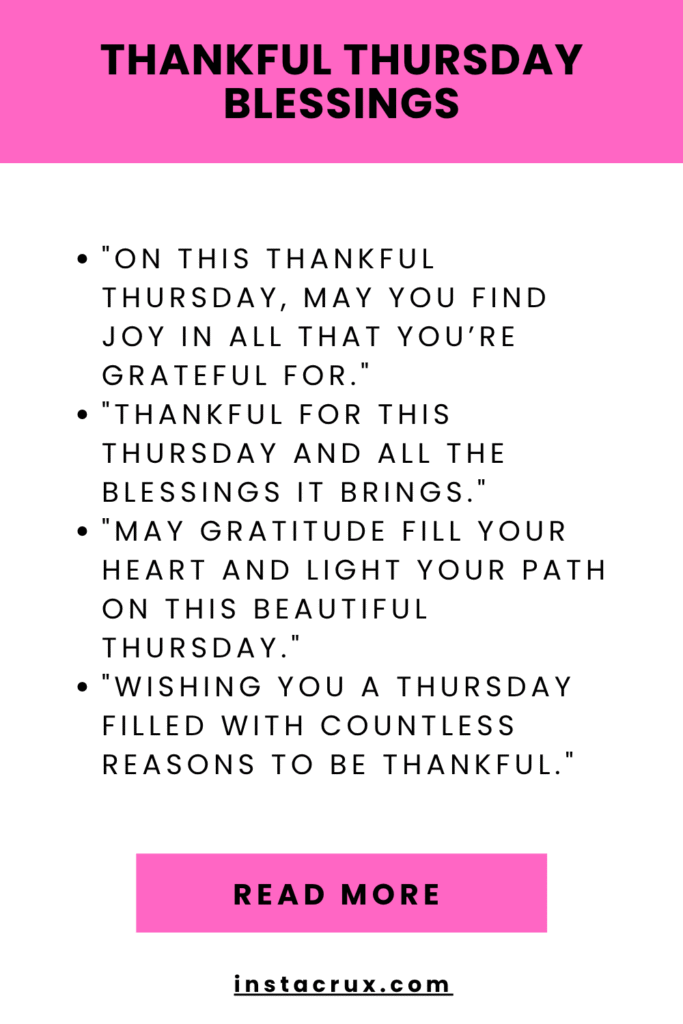 Thankful Thursday Blessings