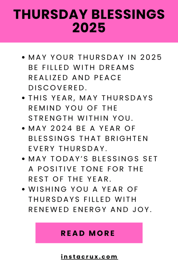 Thursday Blessings 2025