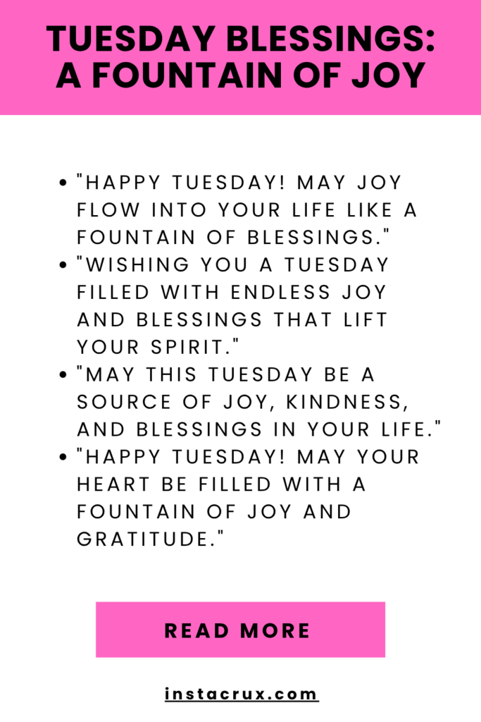 Tuesday Blessings: A Fountain Of Joy