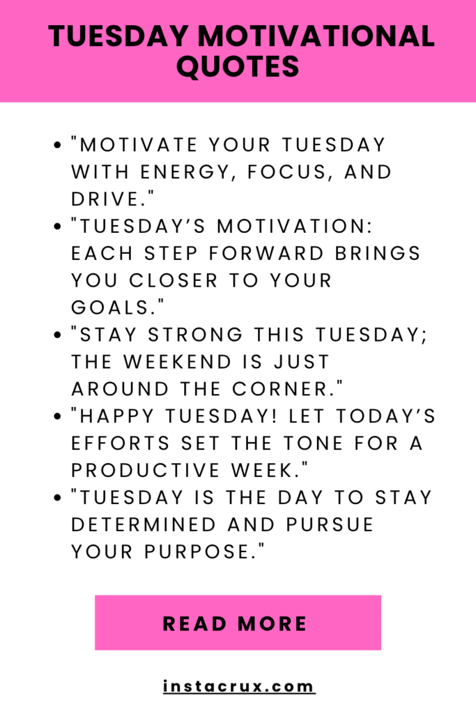 Tuesday Motivational Quotes