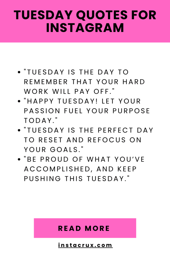 Tuesday Quotes For Instagram