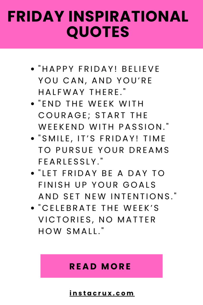 Friday Inspirational Quotes