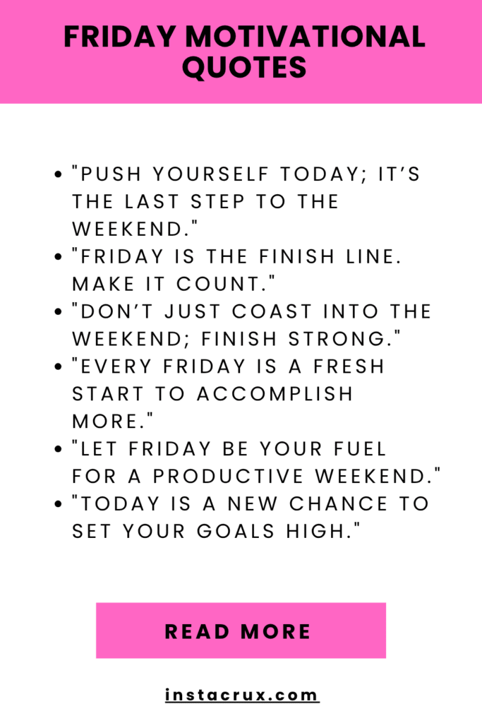 Friday Motivational Quotes