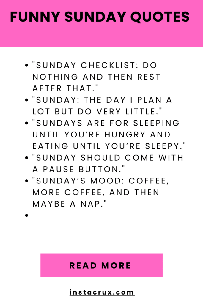 Funny Sunday Quotes