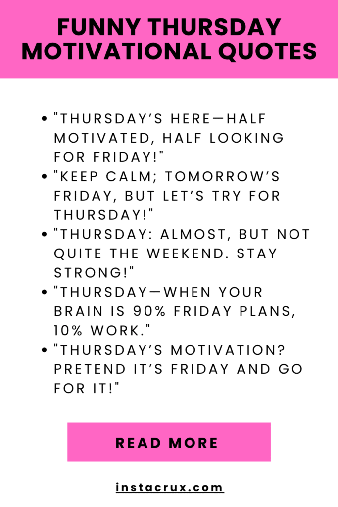 Funny Thursday Motivational Quotes