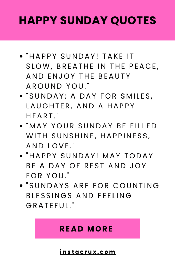 Happy Sunday Quotes