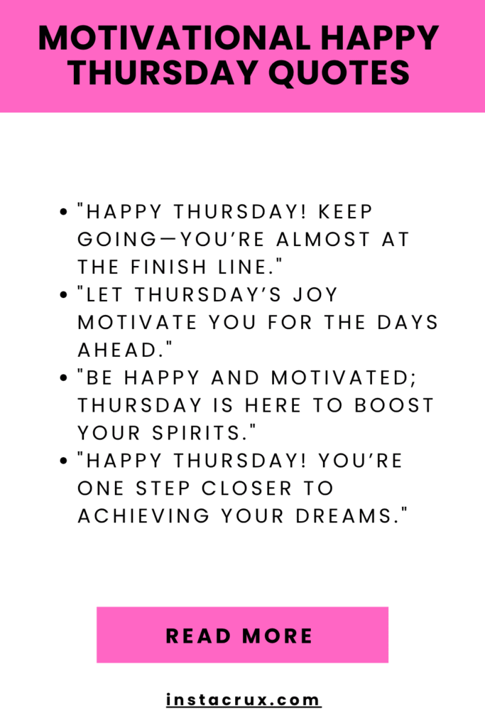 Motivational Happy Thursday Quotes
