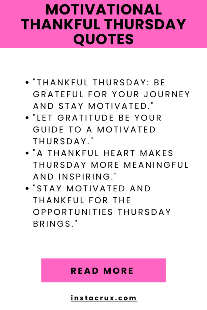 Motivational Thankful Thursday Quotes