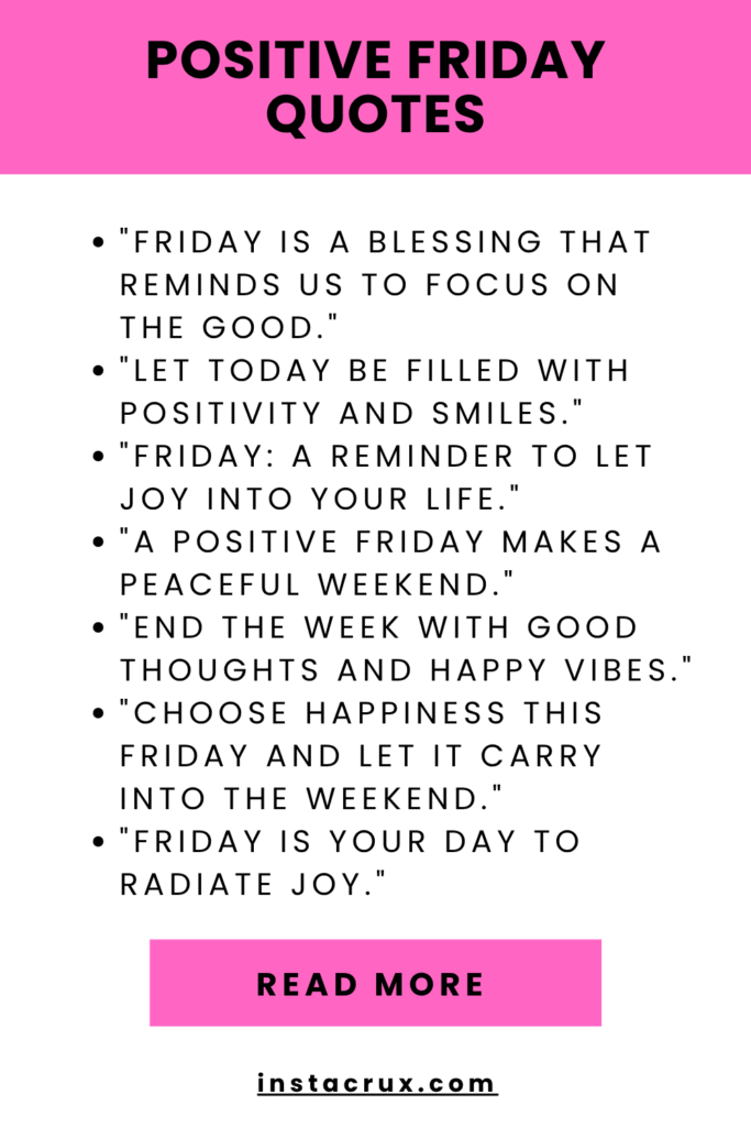 Positive Friday Quotes