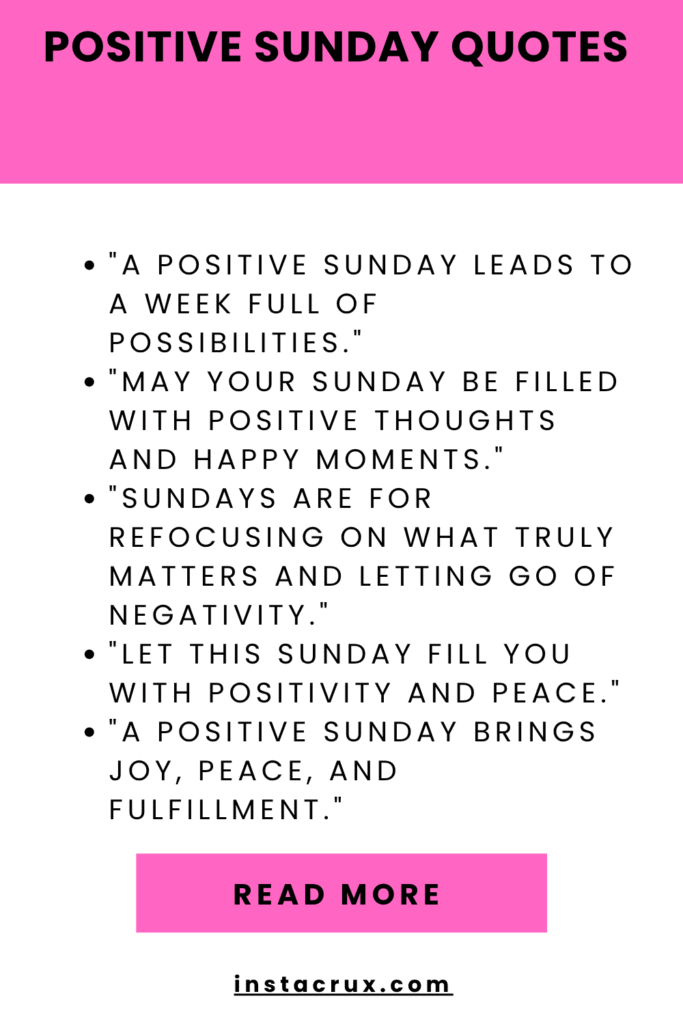 Positive Sunday Quotes
