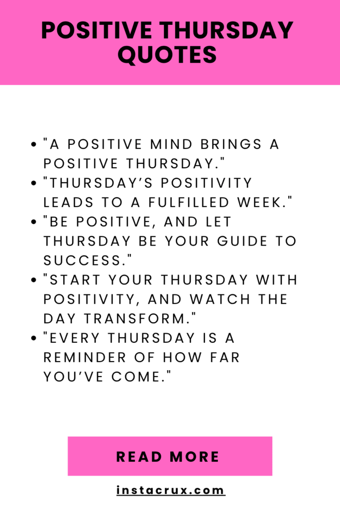 Positive Thursday Quotes