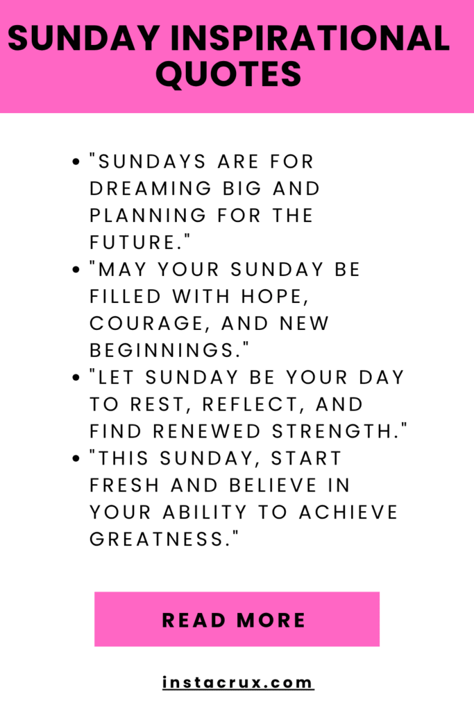 Sunday Inspirational quotes