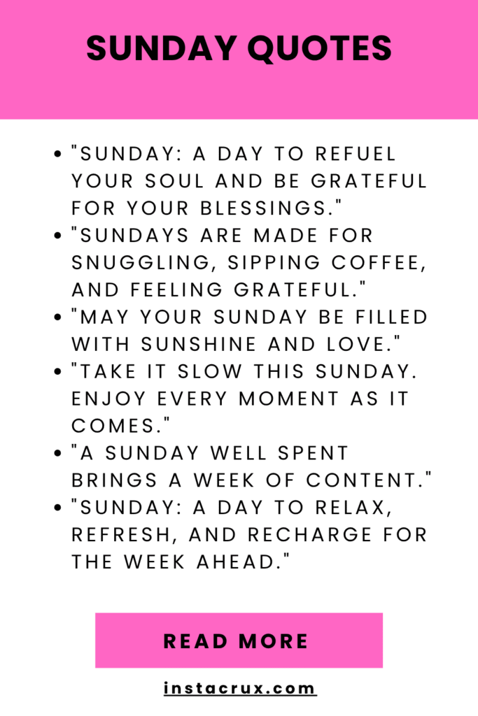 Sunday Quotes
