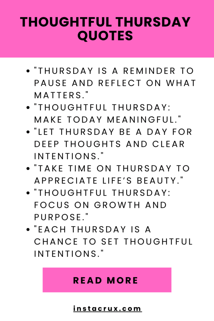 Thoughtful Thursday Quotes