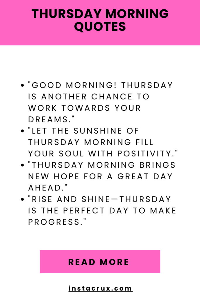 Thursday Morning Quotes