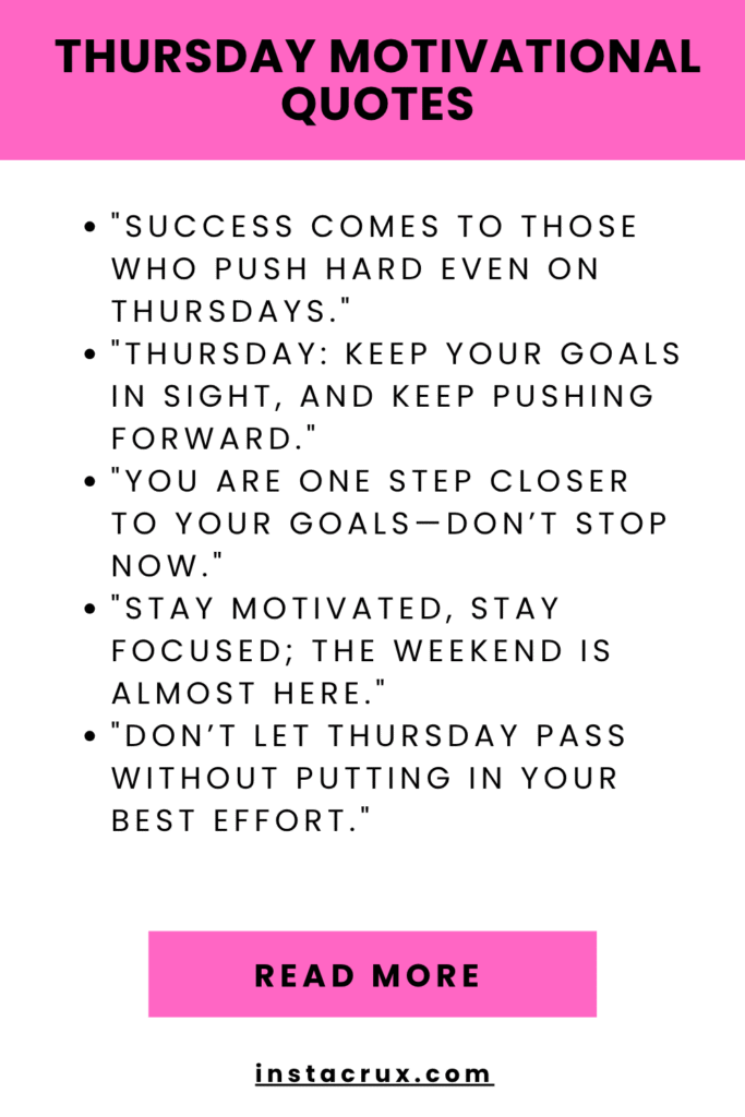 Thursday Motivational Quotes