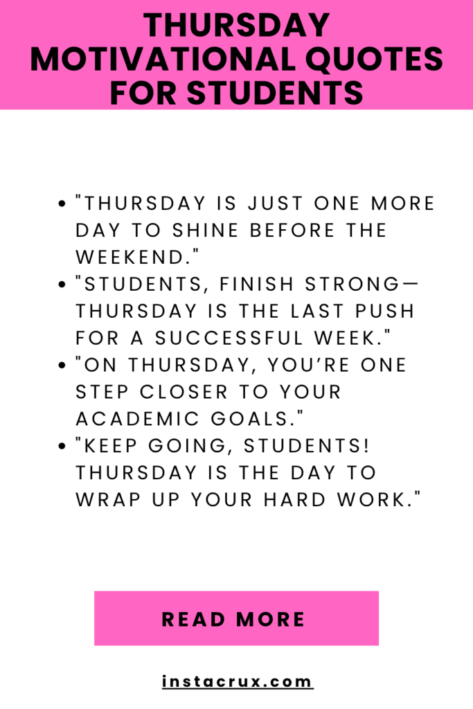 Thursday Motivational Quotes For Students