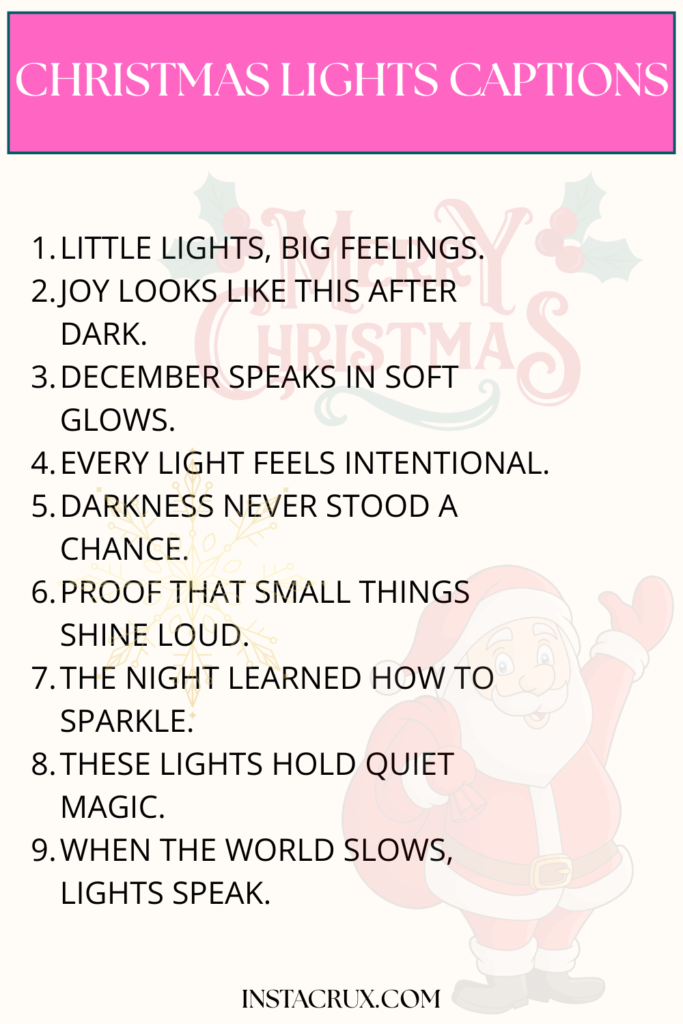 Christmas Lights Captions