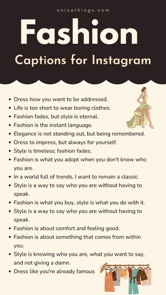 Fashion Captions for Instagram 2026