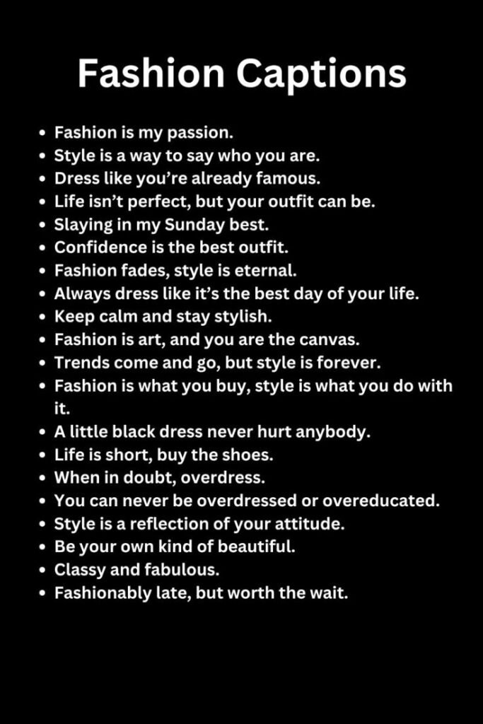 Fashion Captions for Instagram