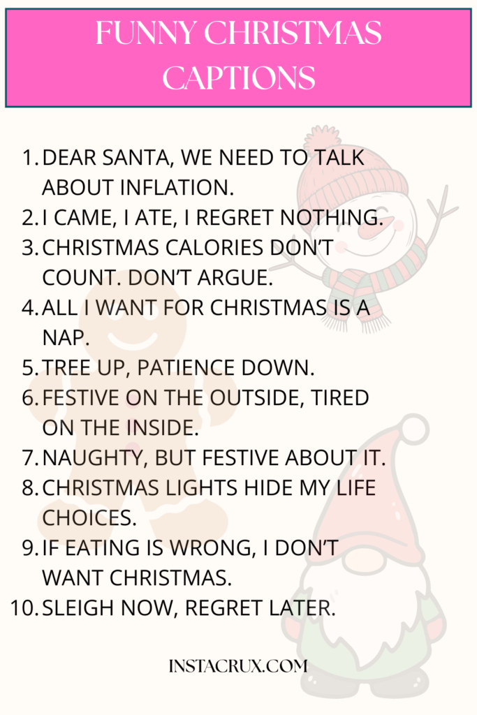 Funny Christmas Captions