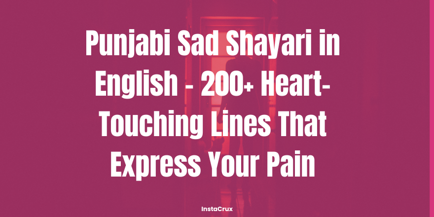 Punjabi Sad Shayari in English