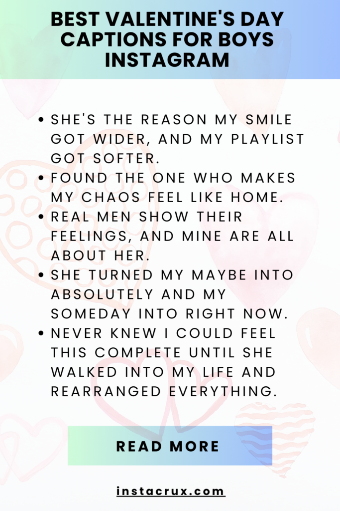 Best Valentine's Day Captions For Boys Instagram