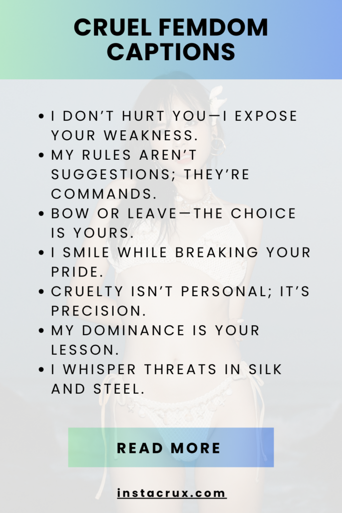 Cruel Femdom Captions